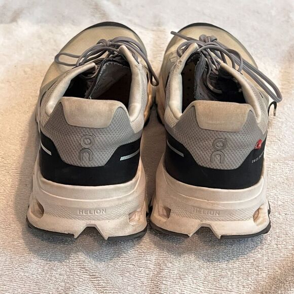 On Cloud Cloudtec Women White Sneaker Lace Up W9 Low Top Running Shoes Black - Picture 4 of 13